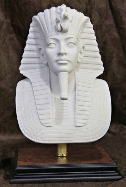 Mask of Tutankhamun Marble Bust Statue